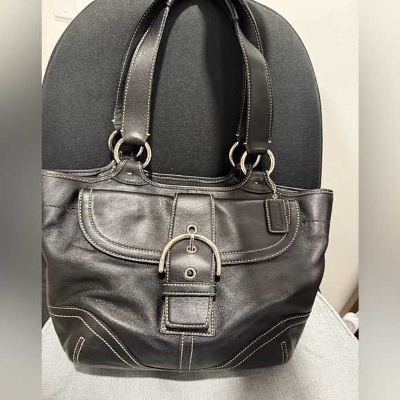Coach y2k Black Leather Soho Buckle Bag - Picture 1 of 10